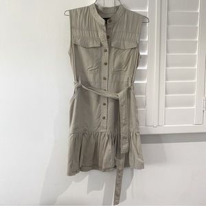 NWOT!! Banana Republic khaki Petit utility mini shirt dress